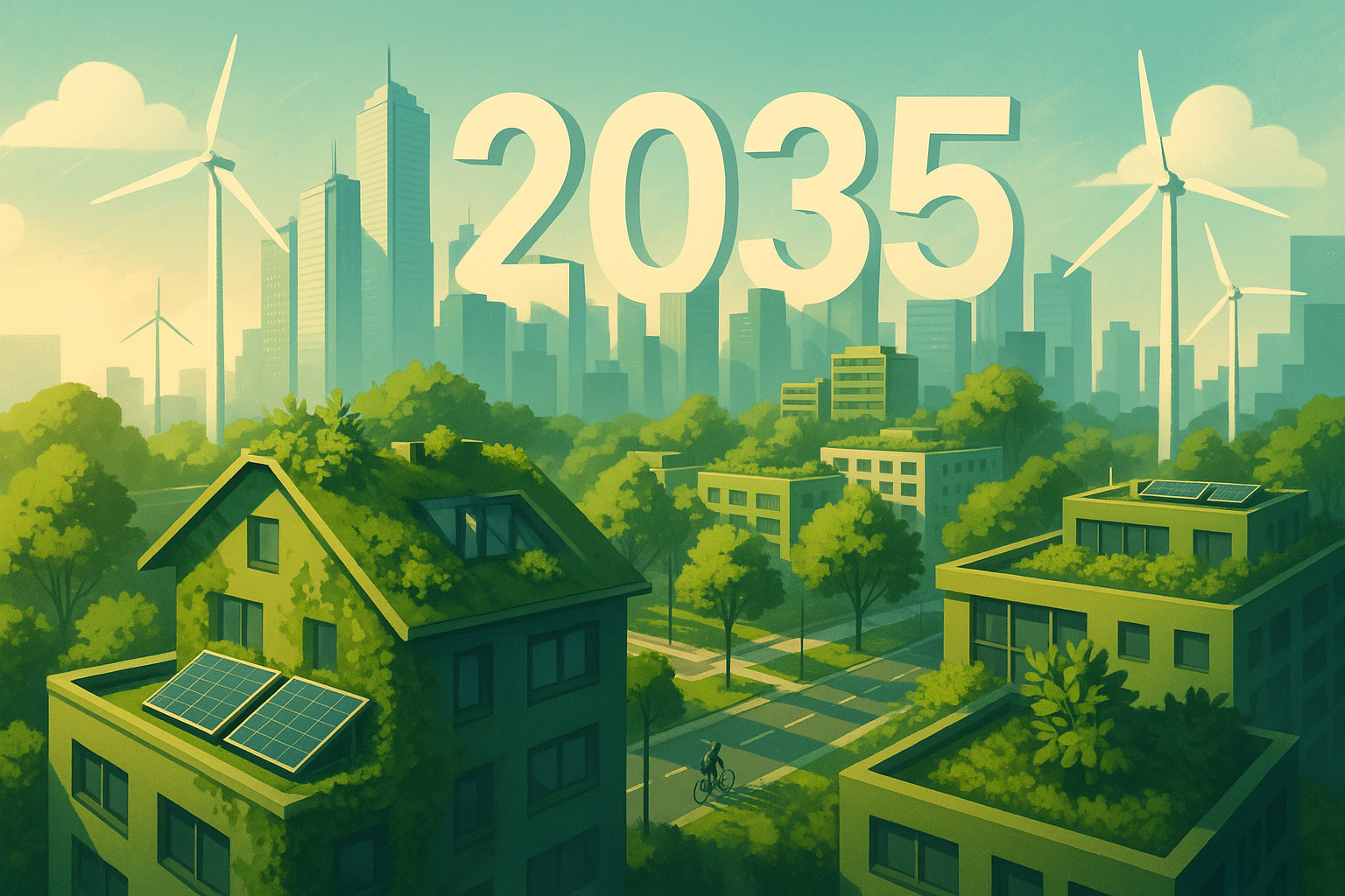 Klimaneutralität 2035 – Symbolbild für den kommunalen Transformationspfad
